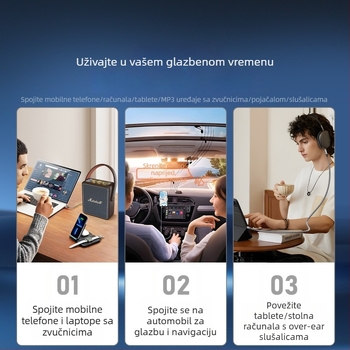 OTG audio adapter za Huawei/Xiaomi — zlatni premaz, bakar bez kisika, srebrno jezgreni vodič, ROHS