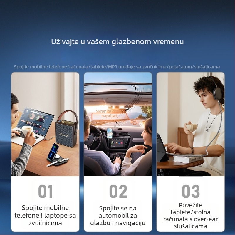 OTG audio adapter za Huawei/Xiaomi — zlatni premaz, bakar bez kisika, srebrno jezgreni vodič, ROHS