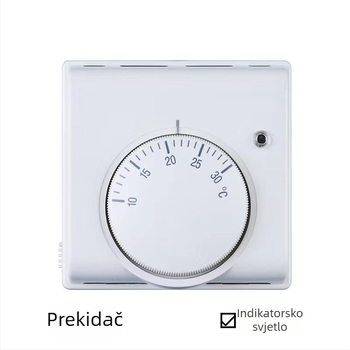 Mehanički termostat za HVAC sustave, zidna montaža, 220V, regulacija temperature za centralni klimatizacijski sustav i grijanje podom