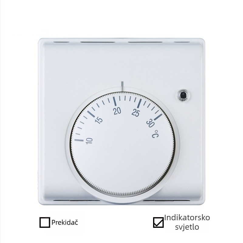 Mehanički termostat za HVAC sustave, zidna montaža, 220V, regulacija temperature za centralni klimatizacijski sustav i grijanje podom