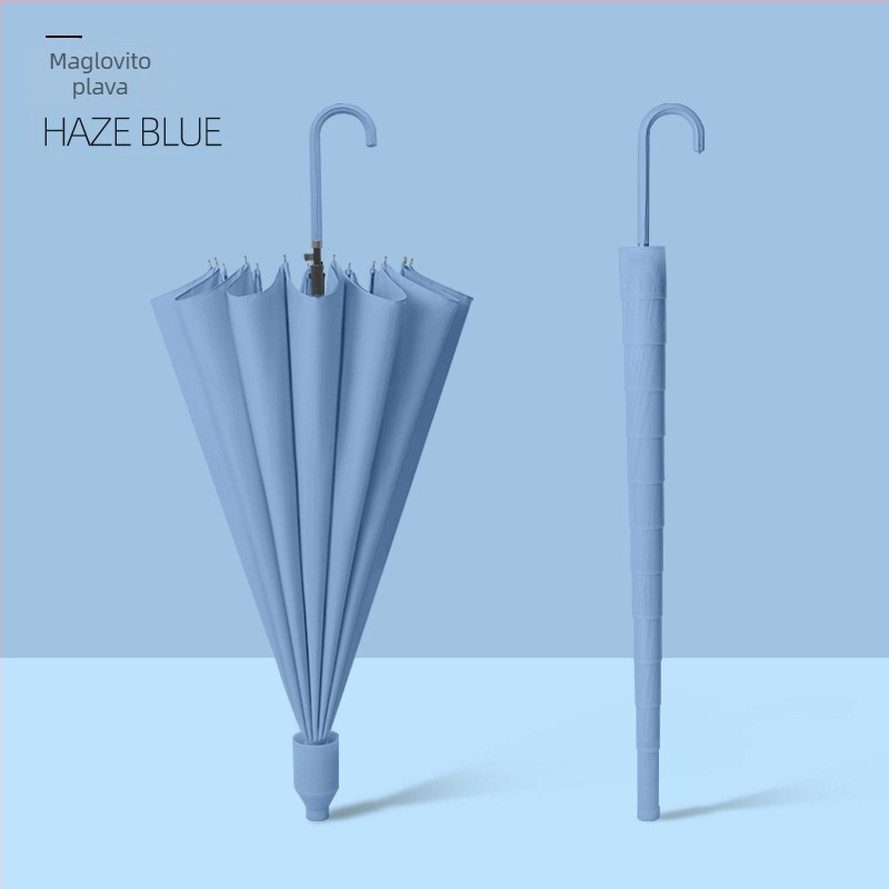 Dugi kišobran s dugom drškom, 16 rebara, vodootporan, automatsko otvaranje, mogućnost ispisa logotipa