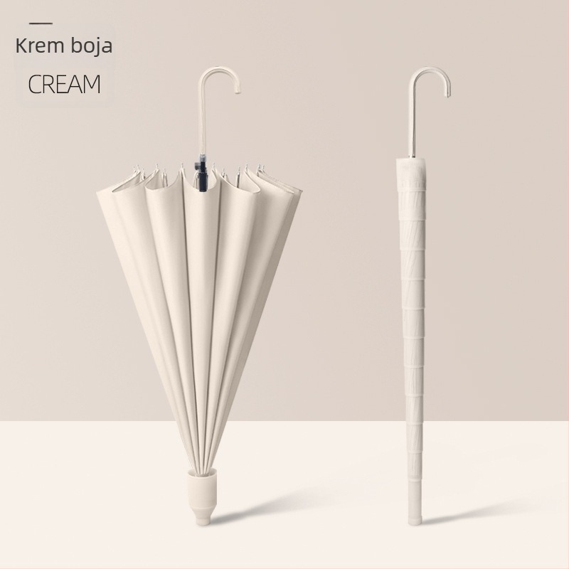 Dugi kišobran s dugom drškom, 16 rebara, vodootporan, automatsko otvaranje, mogućnost ispisa logotipa