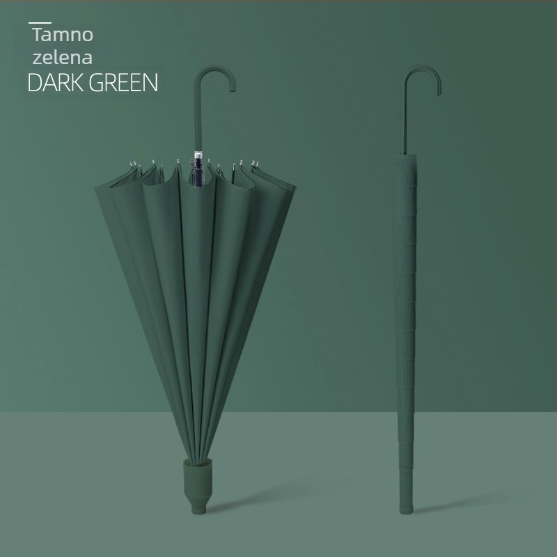 Dugi kišobran s dugom drškom, 16 rebara, vodootporan, automatsko otvaranje, mogućnost ispisa logotipa