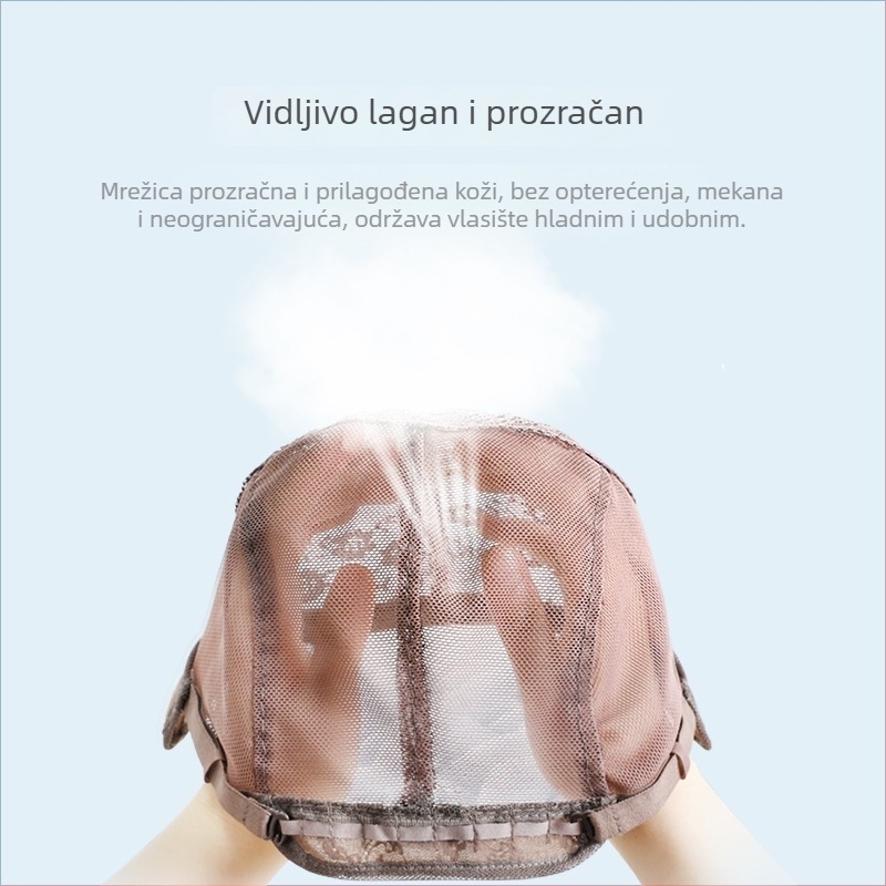 Kratka perika od prirodne kose za žene, s potpunim pokrivenjem glave za srednje i starije dame, za gubitak kose uzrokovan kemoterapijom