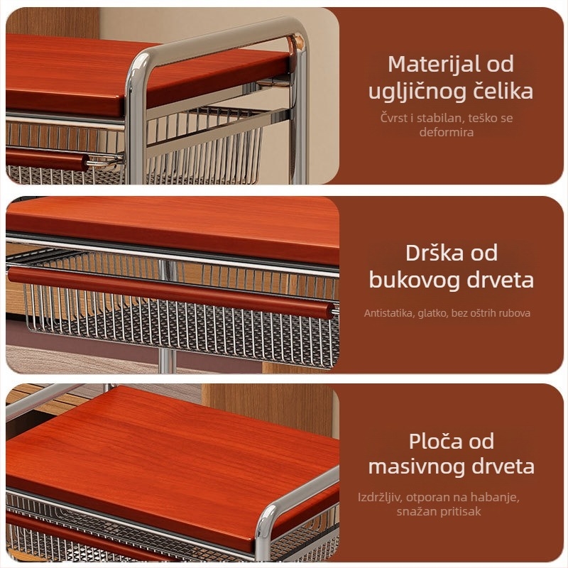 Polica za mikrovalnu pećnicu od metalne legure, retro stil, za kuhinjski pult, višenamjensko skladište, nosač za pećnicu i posuda za kuhanje riže