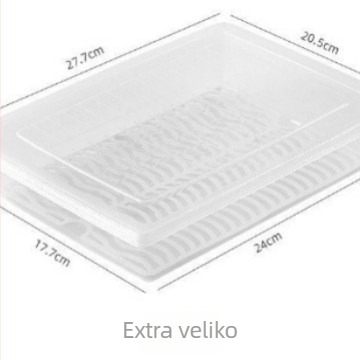 Prijenosna plastična kutija s odvodom za voće i hranu, pravokutna, zatvorena, vodootporna
