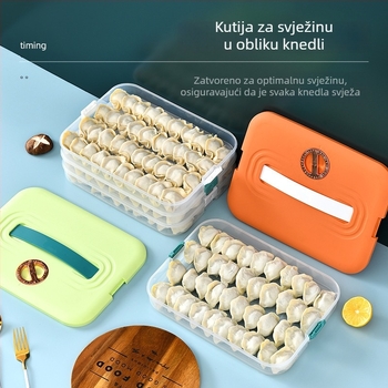 Kutija za knedle – plastika za hranu, višeslojni pretinci za odlaganje u hladnjaku