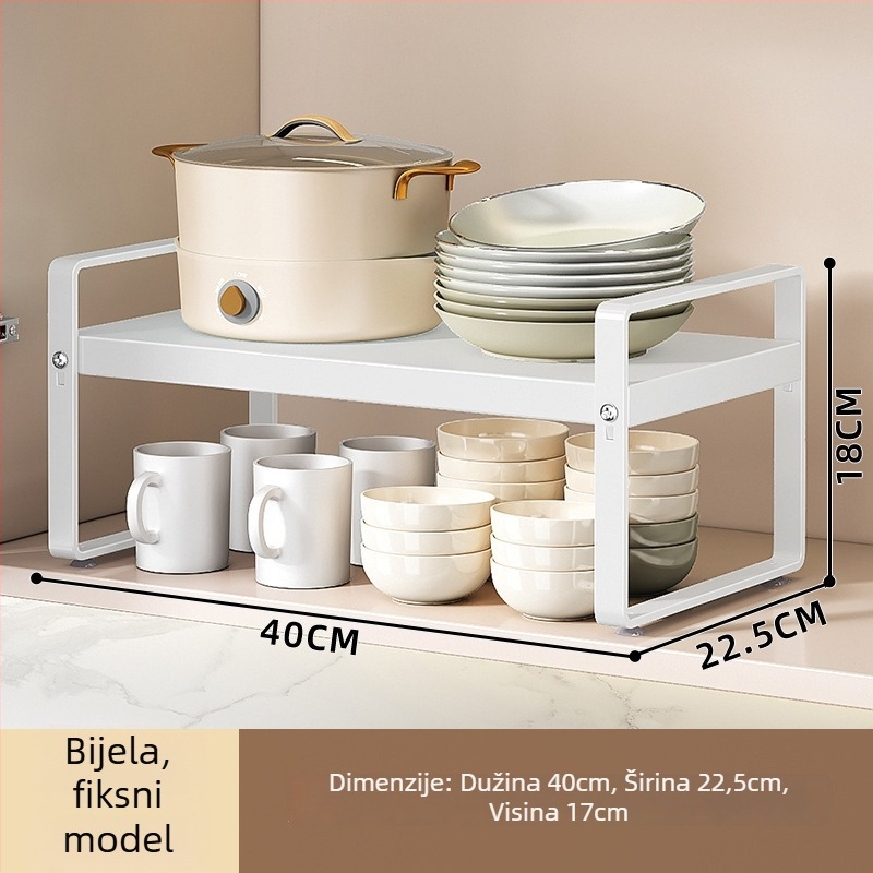 Kuhinjski stalak za skladištenje – bez montaže, karbon čelik, minimalistički stil, pogodan za radnu plohu i ormare