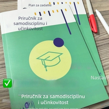 Bilježnica — Učinkovit planer, Provjera samodiscipline, Dnevni raspored, Prijenosna, Papir 100 g, 1–50 stranica