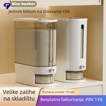 Plastični spremnik za rižu — zatvoren, otporan na vlagu i štetnike, kapacitet 10 L i više, materijal PP, mogućnost prilagodbe