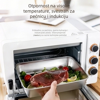 Nerđajuća čelična kutija za čuvanje knedli, kvadratnog oblika, jednoslojna, kapacitet 0.8–3 L, prikladna za hladnjak, sigurnost za mikrovalnu