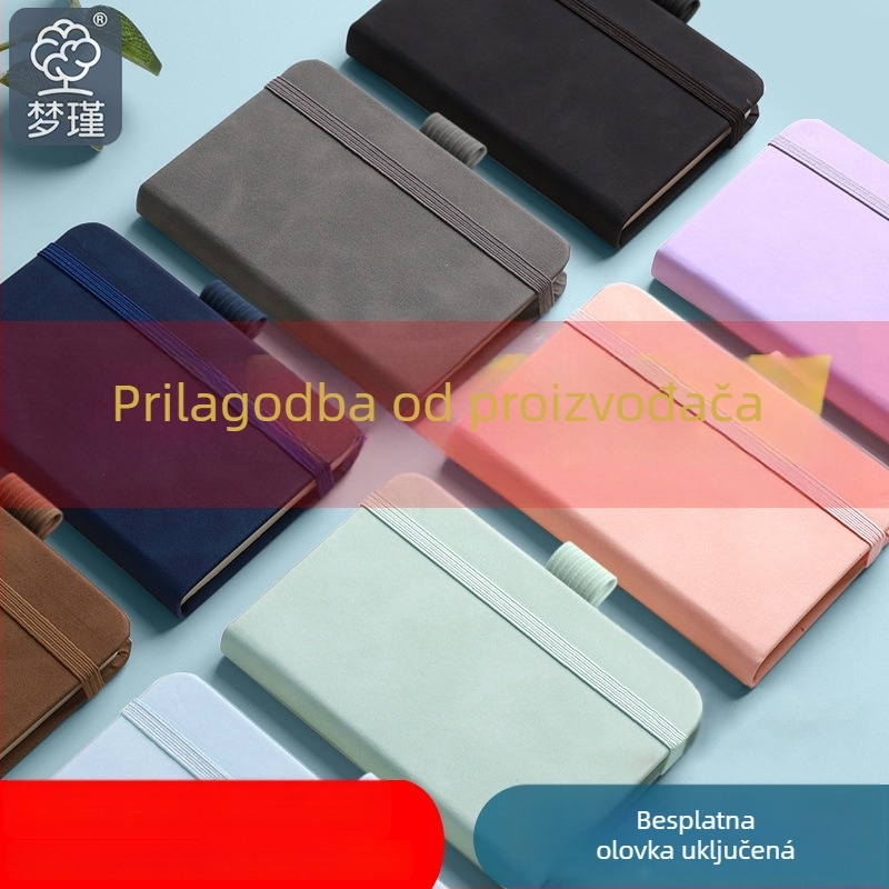Bilježnica s kožnim koricom, bežično uvezivanje, 100 stranica, papir 80 g/m² offset, mogućnost ispisa logotipa
