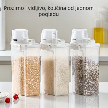 Asvel spremnik za skladištenje riže u japanskom stilu, zatvoren, od plastike (PP), otporan na insekte i vlagu, za rižu, brašno i žitarice