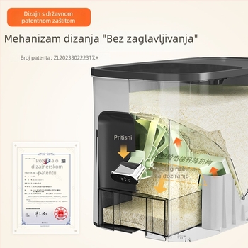 Kutija za čuvanje riže, zapečaćena, otporna na vlagu i štetnike, kapacitet 9–10 L, plastika