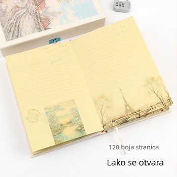 Bilježnica s PVC stranicama, papir 75 g/m², 1–50 stranica, vezanje koncem, sladak stil
