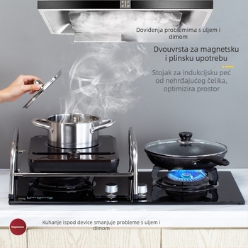 Stalak za kuhinjski stol od karbonskog čelika, višenamjenski za indukcijsku ploču, mikrovalnu i posuđe