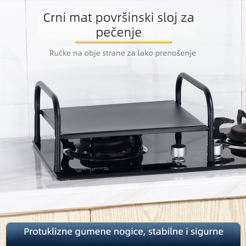 Stalak za kuhinjski stol od karbonskog čelika, višenamjenski za indukcijsku ploču, mikrovalnu i posuđe