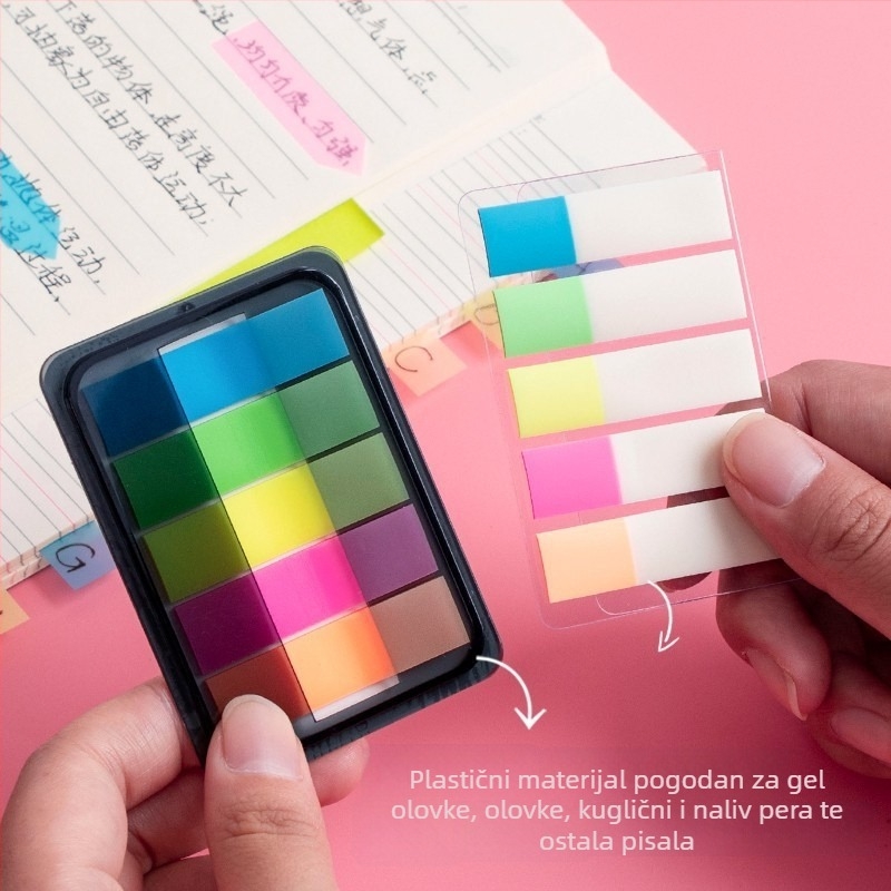 Deli Post-it etiketa naljepnica – slatki Instagram stil, svježi dizajn, 100 stranica, naslovnica BOPP i unutarnje stranice BOPP