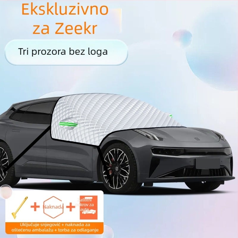 Navlaka za prednje staklo automobila – aluminijska folija, debeli dizajn, jednobojna boja, univerzalna prilagodba