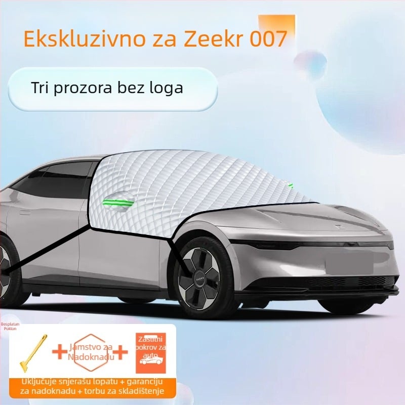 Navlaka za prednje staklo automobila – aluminijska folija, debeli dizajn, jednobojna boja, univerzalna prilagodba