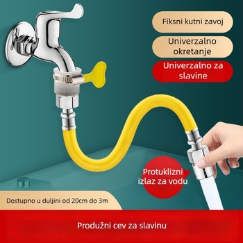 Univerzalni produžni nastavak za slavinu od nehrđajućeg čelika sa zaštitom od prskanja – moderan minimalistički stil