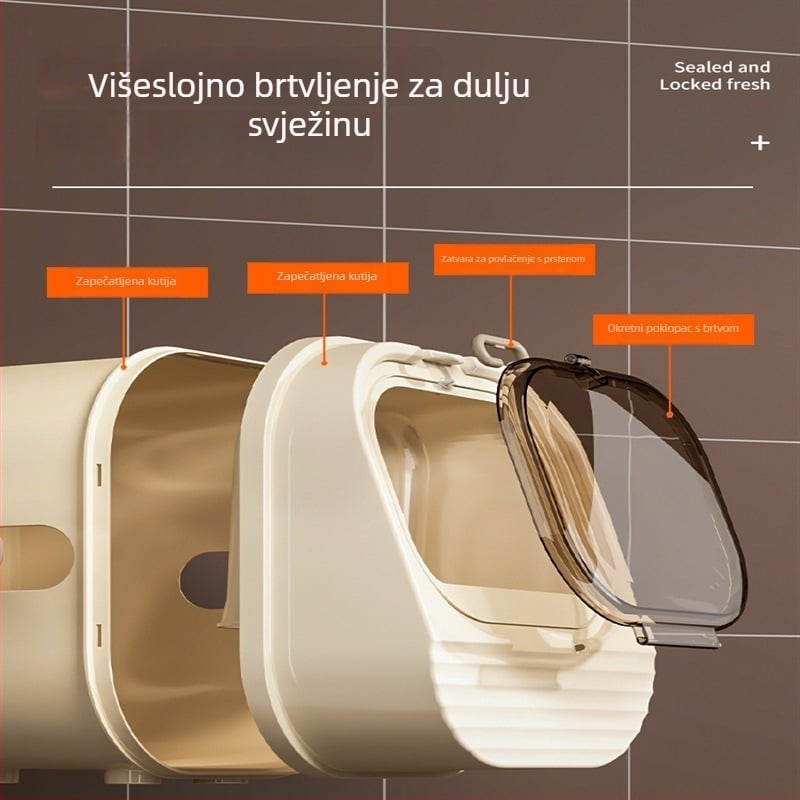 Kutija za skladištenje riže, čvrsta kutija otporna na vlagu i štetočine, od PP plastike; kapacitet 10 l ili više; mogućnost tiskanja logotipa; prilagodljivo; moderan minimalistički dizajn.