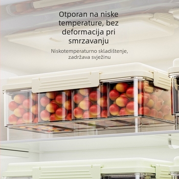 Prijenosna kutija za obrok za vanjsku upotrebu, s četiri odjeljka za očuvanje svježine, skladište voća i napitaka