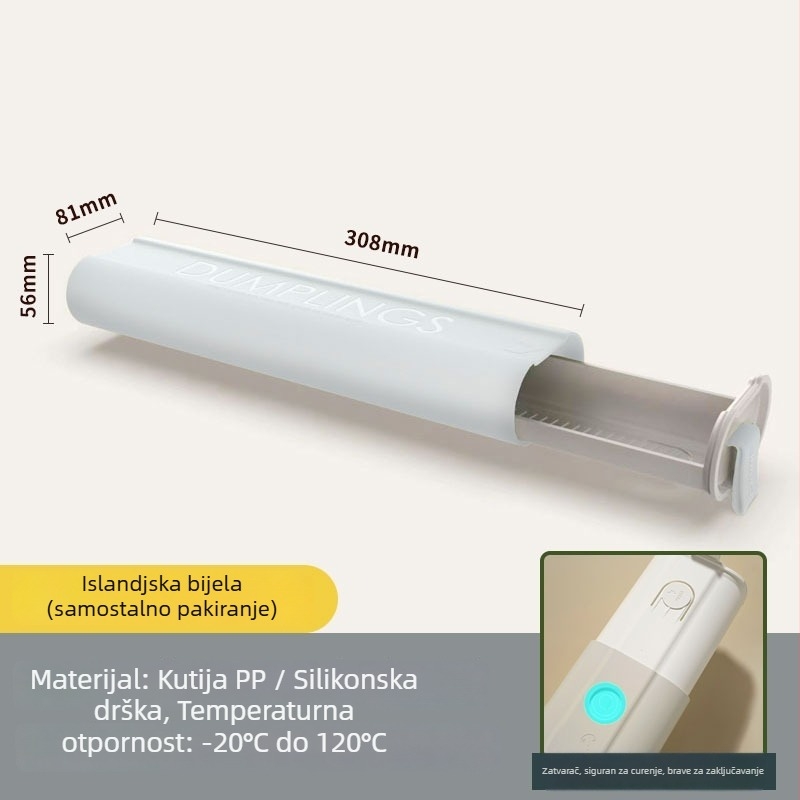 Kutija za knedle i wontone — plastična, prijenosna za skladištenje, marka Six Little Foxes, jednostavan i nov dizajn