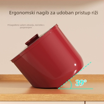 Spremnik za rižu, plastični, 4–5 L, prehrambena kvaliteta, zatvoren, otporan na vlagu i štetnike, moderan stil