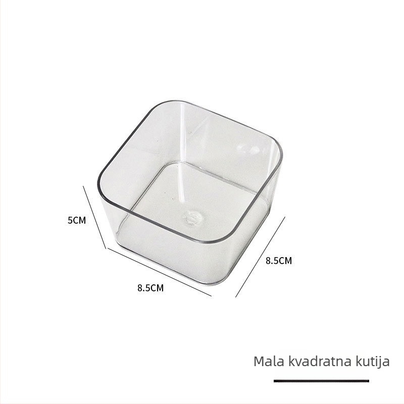 Organizator za kozmetiku na stolnoj ploči s ugrađenim pregradama u ladici za unutarnje skladištenje kozmetike (Bez poklopca, veliki, moderan minimalistički)