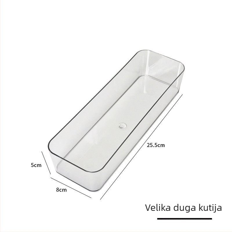 Organizator za kozmetiku na stolnoj ploči s ugrađenim pregradama u ladici za unutarnje skladištenje kozmetike (Bez poklopca, veliki, moderan minimalistički)