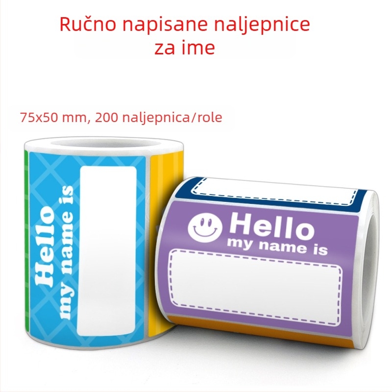 Okrugla bakrena naljepnica za ime, model syf-11-12, četverobojni tisak, za dječje karikature naljepnice