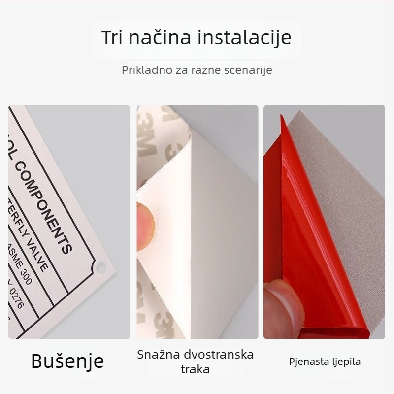 Metalna identifikacijska pločica — prilagodljiva; (materijal: metalna pločica; tisak: zlatni korozijski sitotisak; primjena: univerzalna)