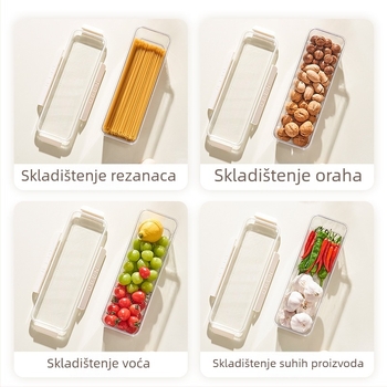 Kutija za pohranu hrane s čvrstim zaptivanjem i poklopcem (3.1–4 L, plastika, kvadratni oblik, 5 komada u pakiranju, prehrambene kvalitete)