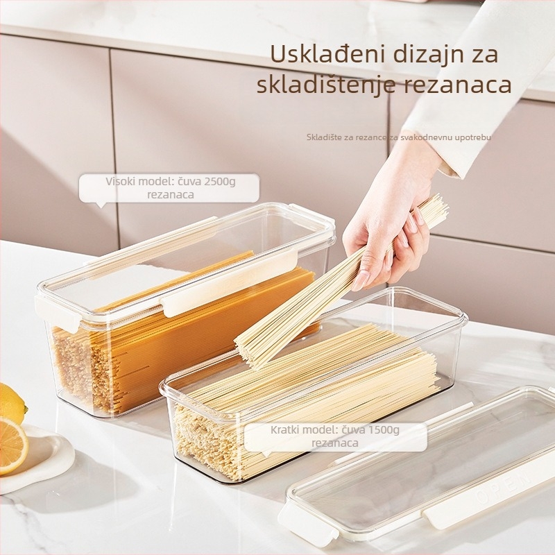 Kutija za pohranu hrane s čvrstim zaptivanjem i poklopcem (3.1–4 L, plastika, kvadratni oblik, 5 komada u pakiranju, prehrambene kvalitete)
