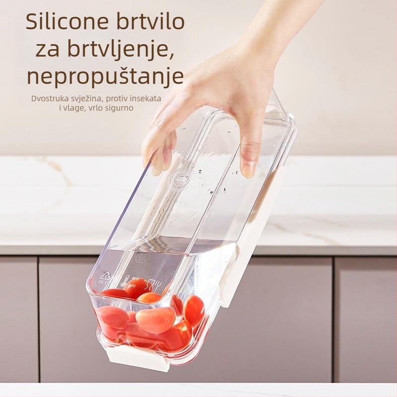 Kutija za pohranu hrane s čvrstim zaptivanjem i poklopcem (3.1–4 L, plastika, kvadratni oblik, 5 komada u pakiranju, prehrambene kvalitete)