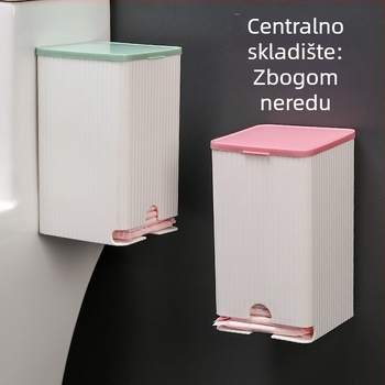 Zidni pretinac za higijenske uloške, lagani luksuzni stil, plast, 2L kapacitet, model Z-002, zaštita od prašine