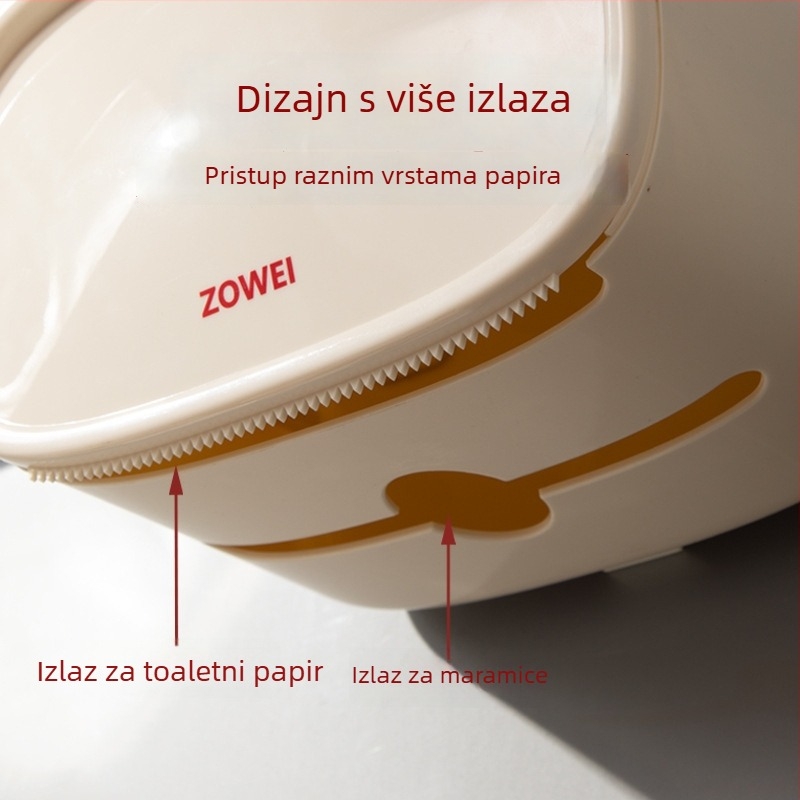 Stenski plastični dispenser za papir u kupaonici, moderan minimalistički stil, vodootporan, pogodan za kupaonicu