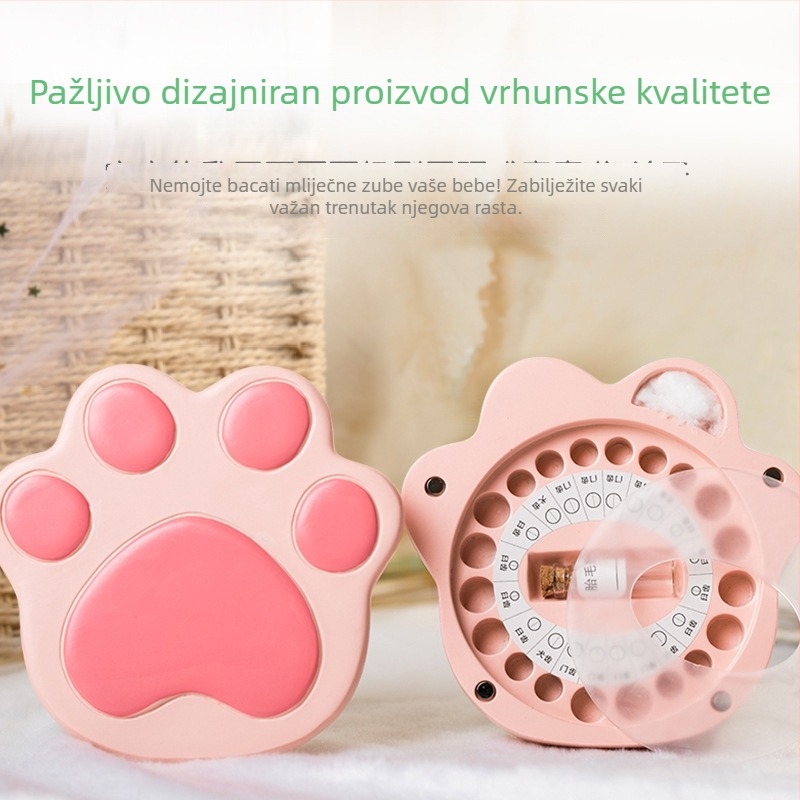 Kutija za čuvanje mliječnih zuba sa zodijalnom temom i uspomenom na dječju kosu - smolna kutija