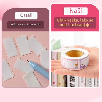 Slatke naljepnice s imenima za djecu, samoljepljive kvadratne naljepnice filmskog tipa, rukopisni stil, brend Friendly