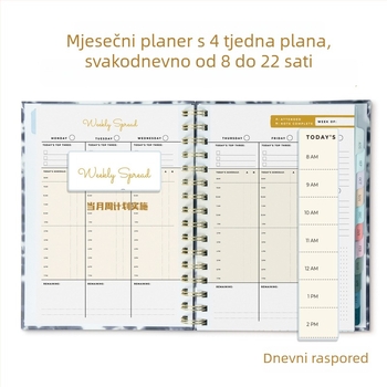 Bilježnica sa spiralnim uvezom, papir šume, 100 g težine, 112 stranica, kreativni trend stil