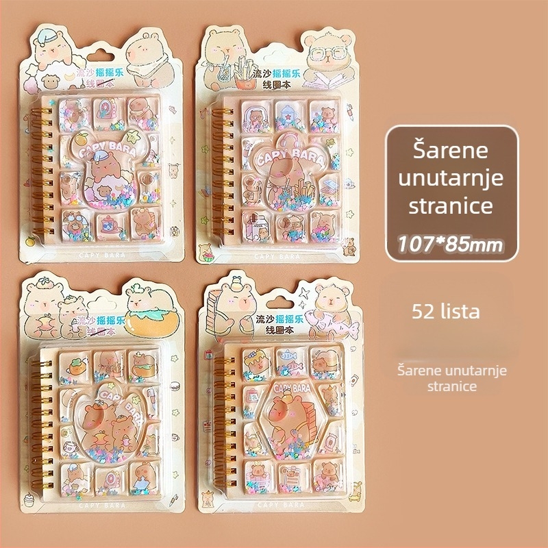 Bilježnica s spiralom, PP omot, papir 80 g/m² od sirove drvene celuloze, 50–100 stranica
