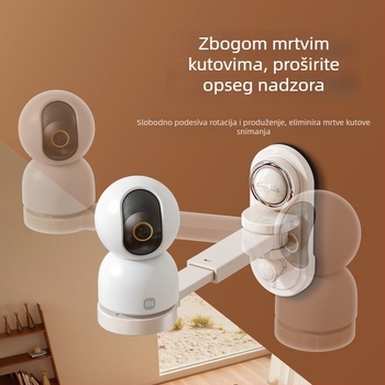 Plastični zidni nosač za skladištenje nadzorne kamere, routera i monitora – 5 komada, bez bušenja