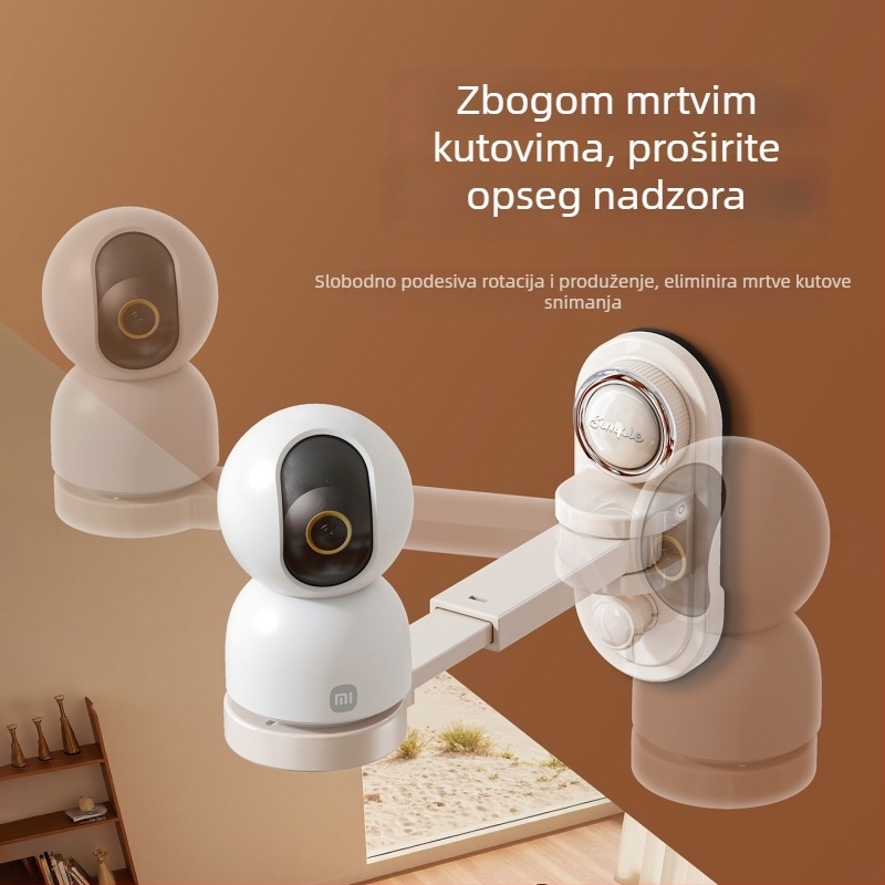 Plastični zidni nosač za skladištenje nadzorne kamere, routera i monitora – 5 komada, bez bušenja