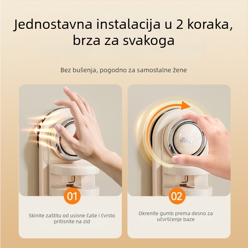 Plastični zidni nosač za skladištenje nadzorne kamere, routera i monitora – 5 komada, bez bušenja