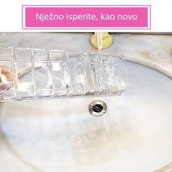 Plastični organizator kozmetike s podijeljenim pretincima i dizajnom s ladicom, kapacitet 12 L