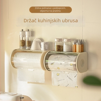 Plastični držač kuhinjskog papirnatog ruha i kutija za maramice, zidni, vodootporan i otporan na prašinu