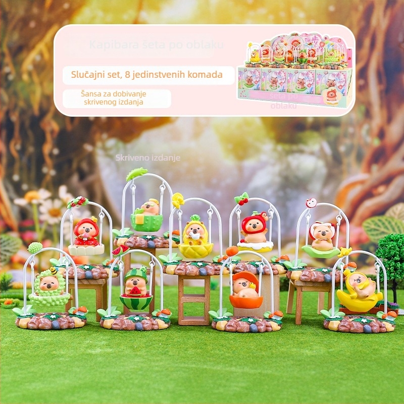 Kapibara figurica od smole — sladak stil, Noguan marka, proizvod od smole, spreman za poklon
