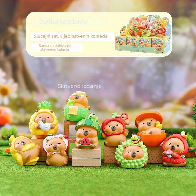 Kapibara figurica od smole — sladak stil, Noguan marka, proizvod od smole, spreman za poklon