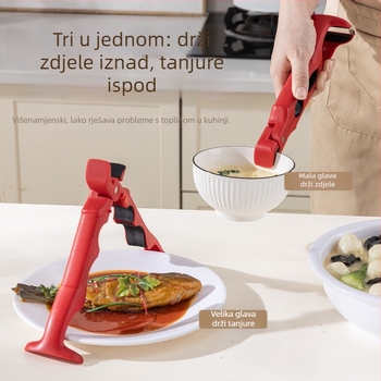 3-u-1 plastična klipsa za zdjele, protuklizni grip, prilagodljiva, dolazi 2025
